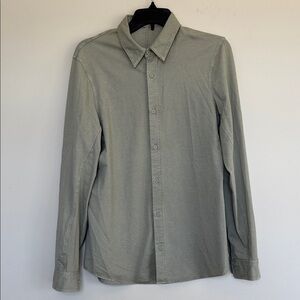 Lululemon Men's Light GreenButton-Up Shirt